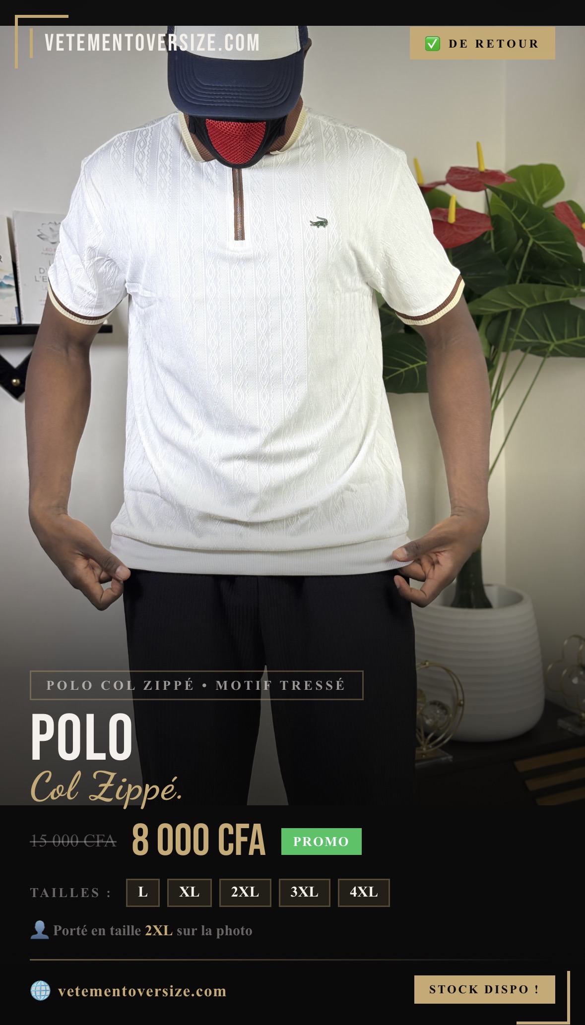 Polo Lacoste Blanc – Image 2