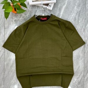 T-shirt Oversize Olive foncée – Coupe large