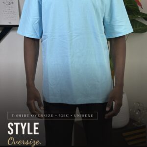T-shirt Oversize Blue ciel – Coupe large