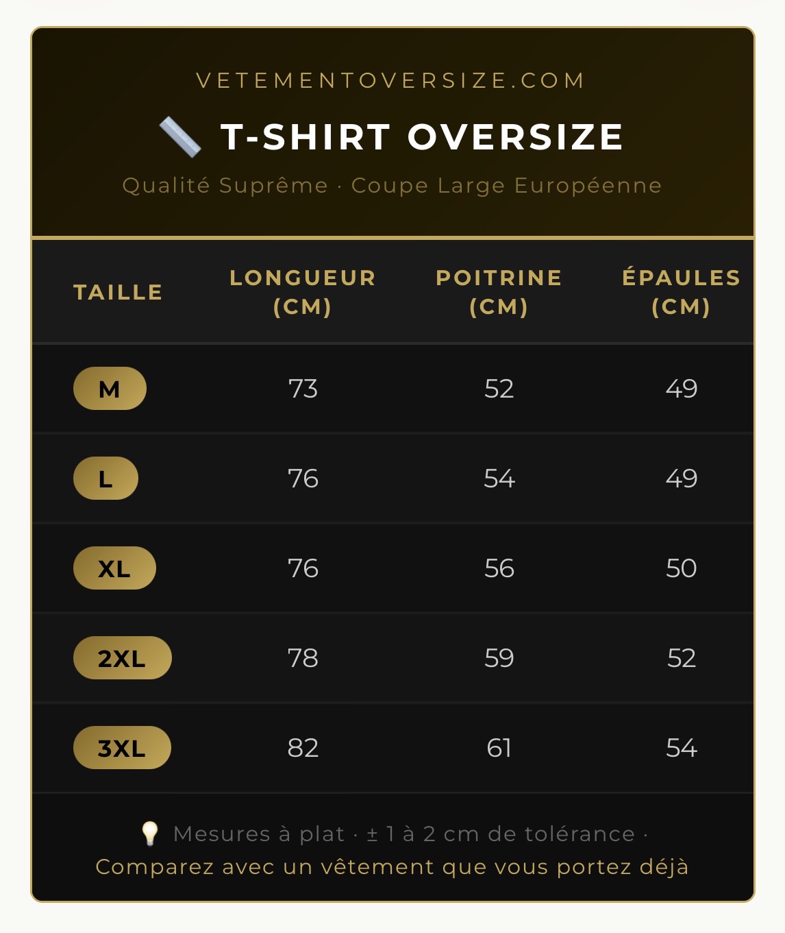 T-shirt Oversize Marron – Coupe large – Image 2