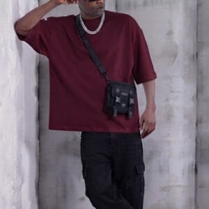 T-shirt Oversize Rouge bordeaux– Coupe large