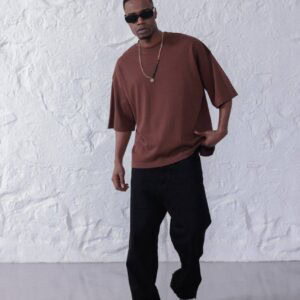 T-shirt Oversize Marron – Coupe large