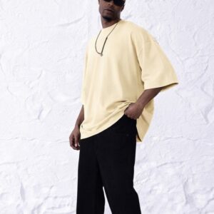 T-shirt Oversize Beige – Coupe large