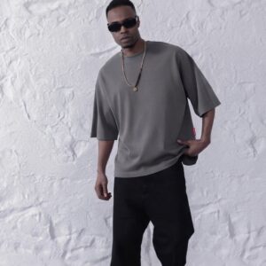 T-shirt Oversize Grise – Coupe large